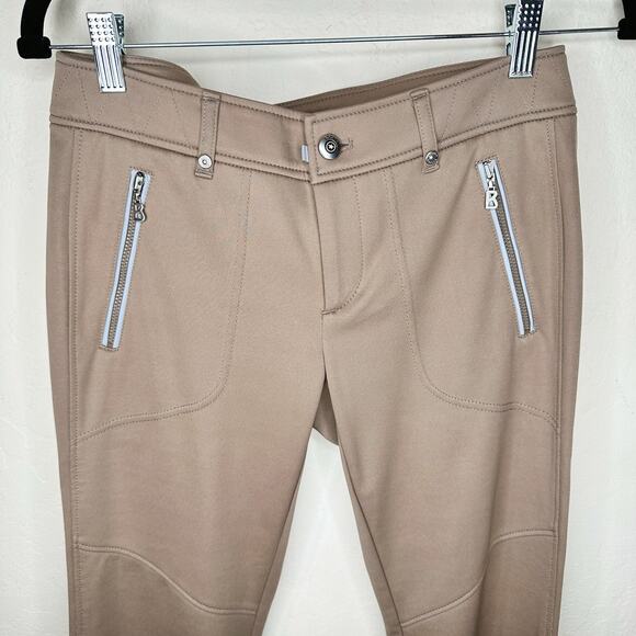 NWOT Bogner Gele Tan Khaki Mid Rise Embroidered Slim Straight Leg Golf Pants 4 - Picture 4 of 16